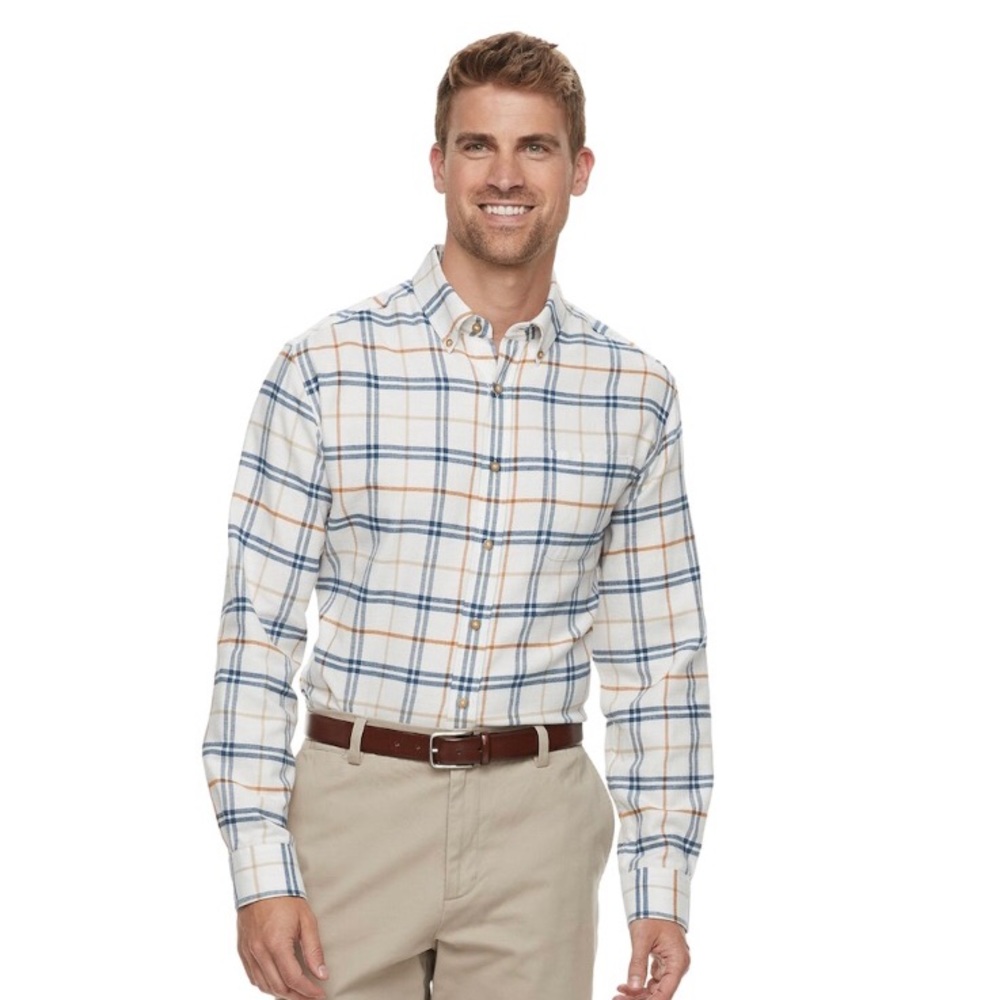 Croft & Barrow Classic Fit Flannel Shirt, Large